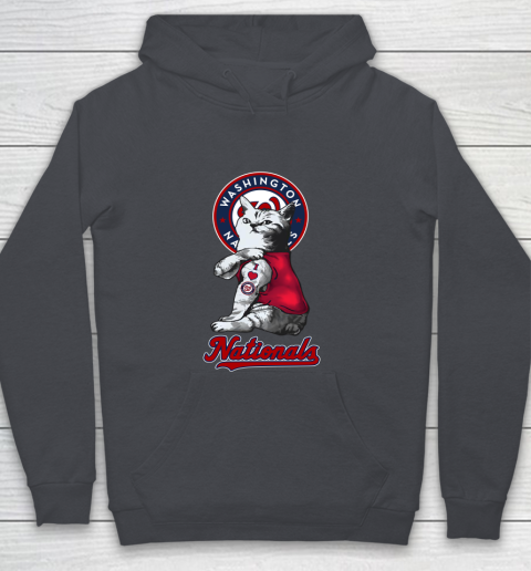 MLB Baseball My Cat Loves Washington Nationals Youth Hoodie 5