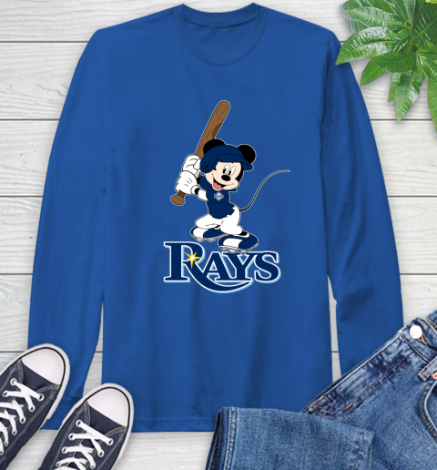 MLB Baseball Tampa Bay Rays Cheerful Mickey Mouse Shirt Long Sleeve T-Shirt 10