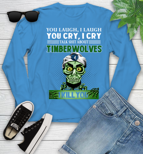 NBA Talk Shit About Minnesota Timberwolves Thunder I Kill You Achmed The Dead Terrorist Jeffrey Dunham Basketball Youth Long Sleeve 8