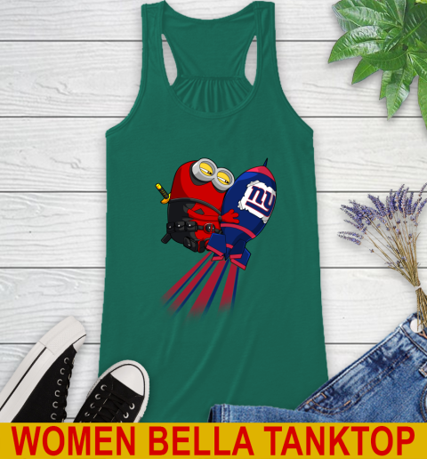 NFL Football New York Giants Deadpool Minion Marvel Shirt Racerback Tank 5