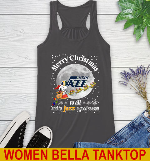 Utah Jazz Merry Christmas To All And To Jazz A Good Season NBA Basketball Sports Racerback Tank 10