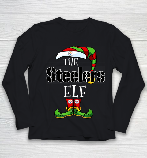 Pittsburgh Steelers Christmas ELF Funny NFL Youth Long Sleeve