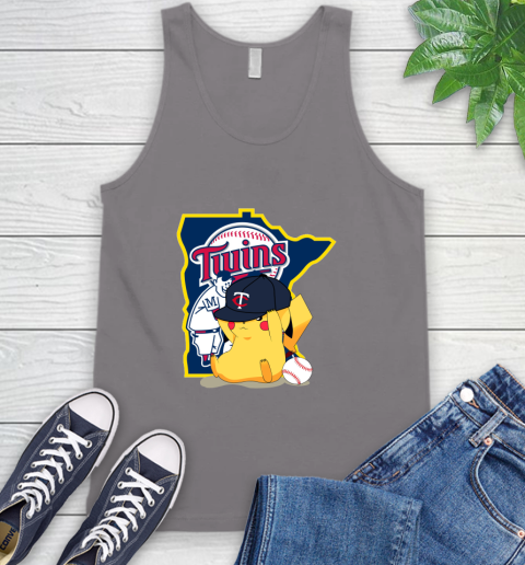 MLB Pikachu Baseball Sports Minnesota Twins Tank Top 7