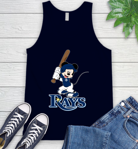 MLB Baseball Tampa Bay Rays Cheerful Mickey Mouse Shirt Tank Top 3