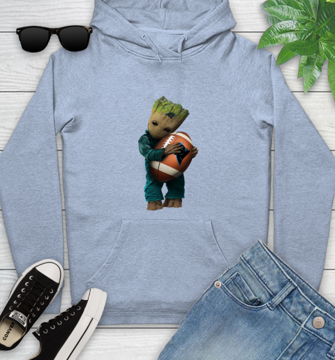 NFL Groot Guardians Of The Galaxy Football Sports Carolina Panthers Youth Hoodie 10