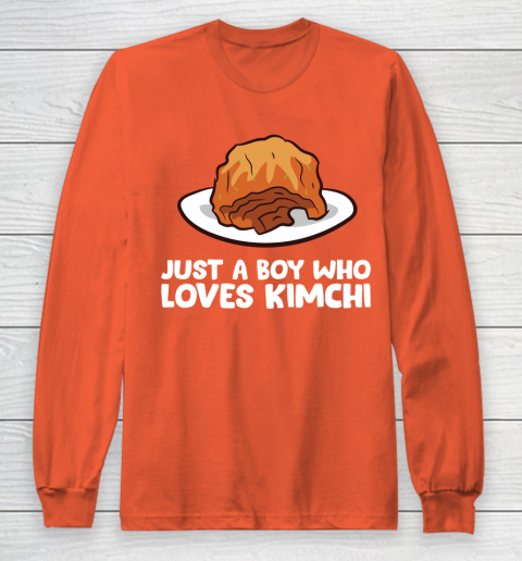 Just a Boy Who Loves Kimchis Funny Kimchi Long Sleeve T-Shirt 3
