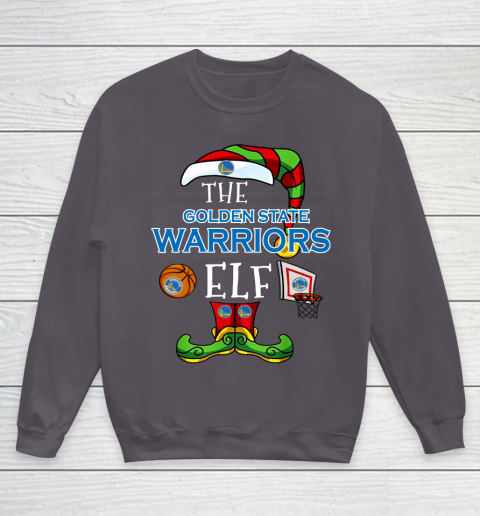 Golden State Warriors Christmas ELF Funny NBA Youth Sweatshirt 5