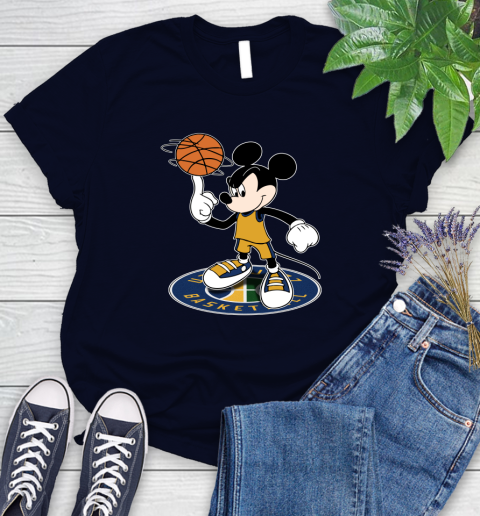 NBA Basketball Utah Jazz Cheerful Mickey Disney Shirt Women's T-Shirt 3
