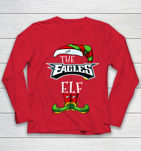 Philadelphia Eagles Christmas ELF Funny NFL Youth Long Sleeve 8