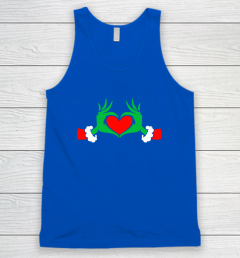 Funny Elf With Cute Heart Hands Style Christmas Costumes Tank Top - Image 4