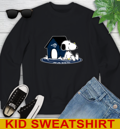NFL Football Los Angeles Rams Snoopy The Peanuts Movie Shirt Youth Sweatshirt 2