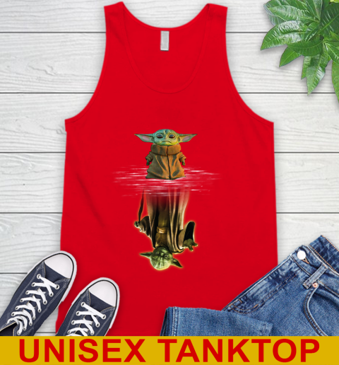 Mandalorian Baby Yoda star wars water reflection Tank Top 5