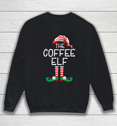 Coffee Elf Family Matching Group Christmas Gift Mom Dad Sweatshirt