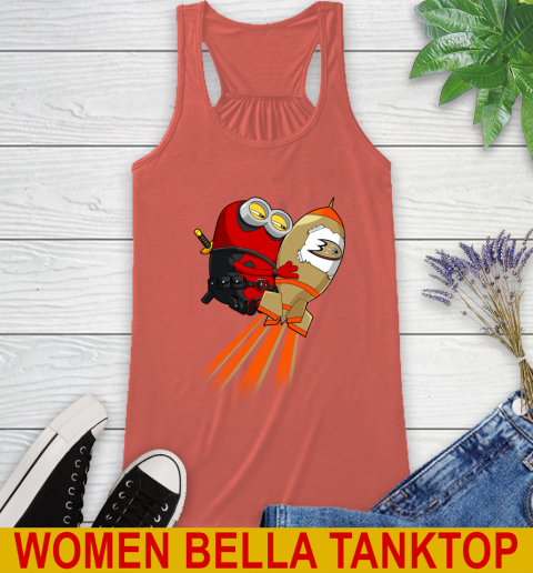 NHL Hockey Anaheim Ducks Deadpool Minion Marvel Shirt Racerback Tank 3