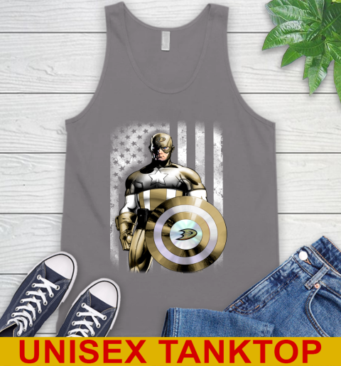 Anaheim Ducks NHL Hockey Captain America Marvel Avengers American Flag Shirt Tank Top 6