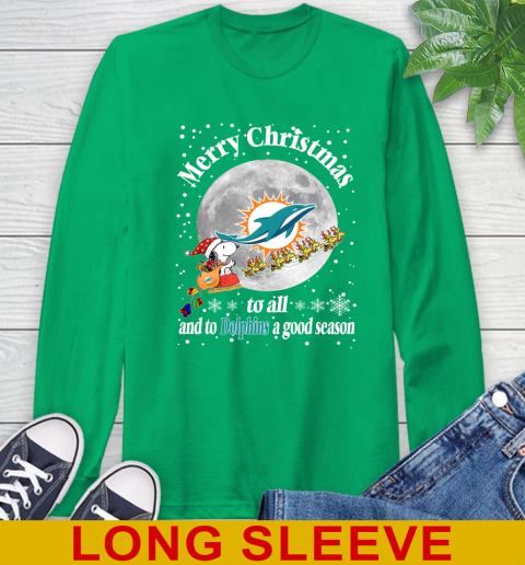 Miami Dolphins Merry Christmas To All And To Dolphins A Good Season NFL Football Sports Long Sleeve T-Shirt 8