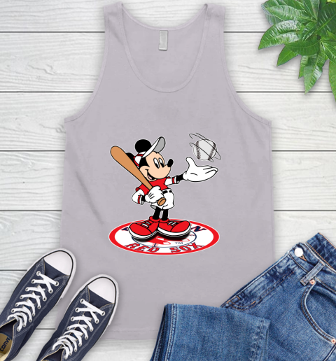 MLB Baseball Boston Red Sox Cheerful Mickey Disney Shirt Tank Top 4