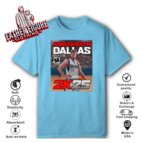 gxqt doncic and john f kennedy ambushed in dallas 2k25 classic t shirt 2 front sky