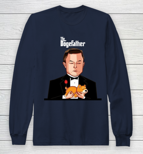 Dogecoin The DogeFather Funny Long Sleeve T-Shirt 2