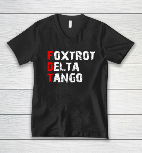 Foxtrots Delta Tangos Funny V-Neck T-Shirt