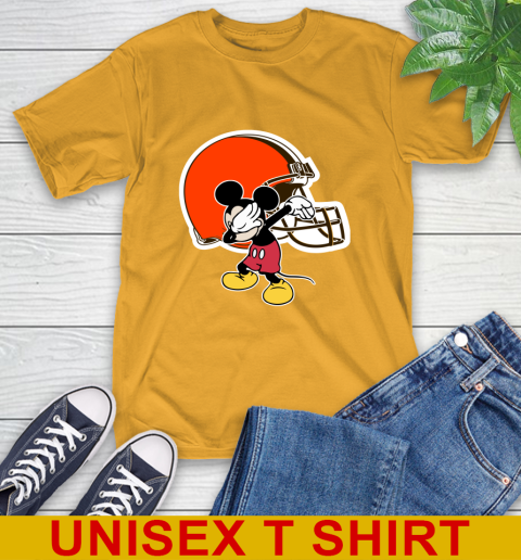 Cleveland Browns NFL Football Dabbing Mickey Disney Sports T-Shirt 3