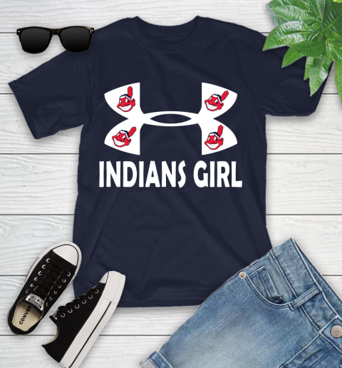 MLB Cleveland Indians Under Armour Baseball Sports Youth T-Shirt 2