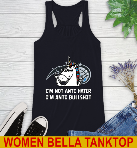 Orlando Magic NBA Basketball Unicorn I'm Not Anti Hater I'm Anti Bullshit Racerback Tank 10
