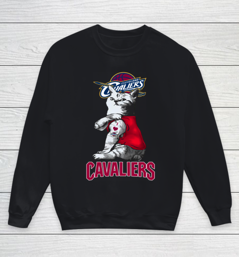 NBA Basketball My Cat Loves Cleveland Cavaliers Youth Sweatshirt