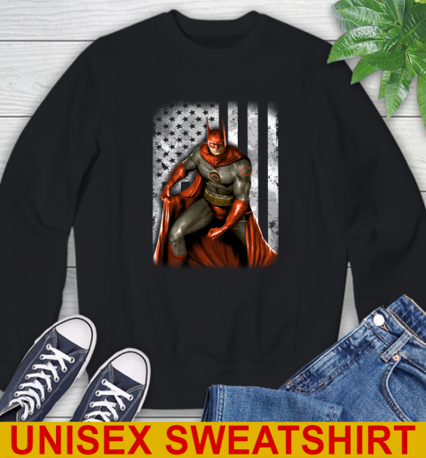 Chicago Bears NFL Football Batman DC American Flag Shirt Sweatshirt
