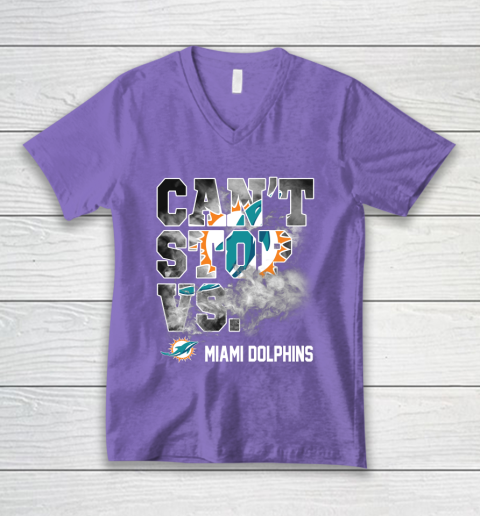 NFL Miami Dolphins Can't Stop Vs V-Neck T-Shirt 8