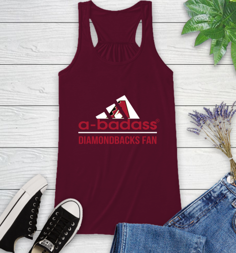 MLB A Badass Arizona Diamondbacks Fan Adidas Baseball Sports Racerback Tank 2