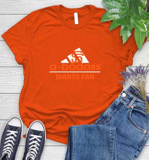 MLB A Badass San Francisco Giants Fan Adidas Baseball Sports Women's T-Shirt 3