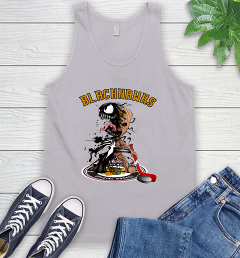 NHL Chicago Blackhawks Hockey Venom Groot Guardians Of The Galaxy Tank Top 4