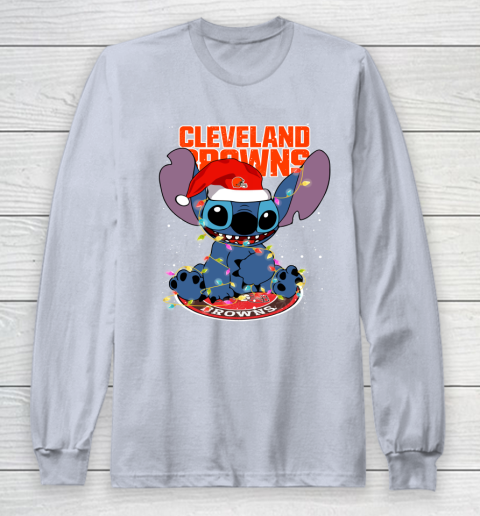 Cleveland Browns NFL Football noel stitch Christmas Long Sleeve T-Shirt 4