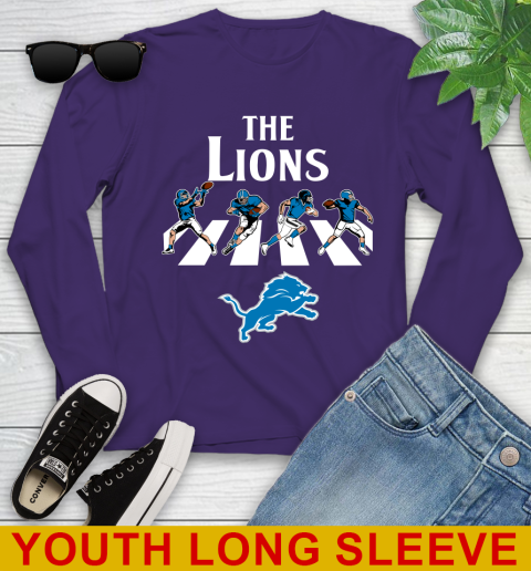 NFL Football Detroit Lions The Beatles Rock Band Shirt Youth Long Sleeve 4