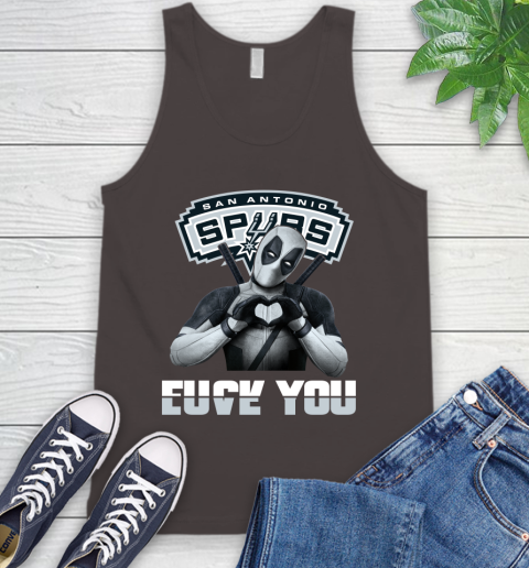 NBA San Antonio Spurs Deadpool Love You Fuck You Basketball Sports Tank Top 6