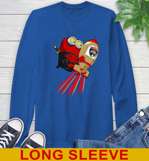 NHL Hockey Florida Panthers Deadpool Minion Marvel Shirt Long Sleeve T-Shirt 11