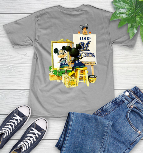 MLB Baseball Milwaukee Brewers Mickey Drawing Shirt 48