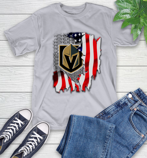 Vegas Golden Knights NHL Hockey American Flag T-Shirt 6