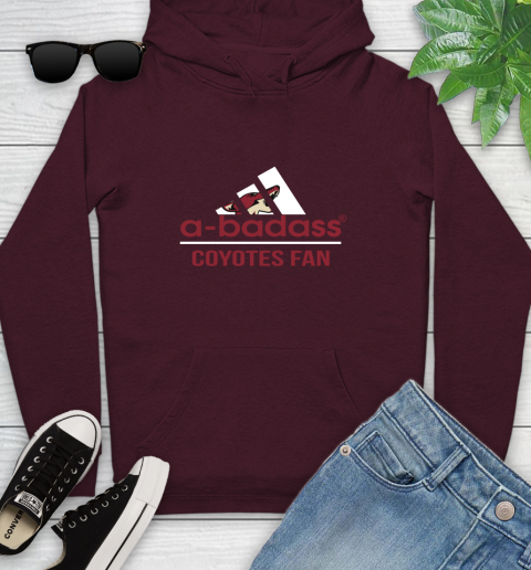 NHL A Badass Arizona Coyotes Fan Adidas Hockey Sports Youth Hoodie 7
