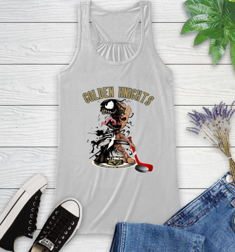 NHL Vegas Golden Knights Hockey Venom Groot Guardians Of The Galaxy Racerback Tank