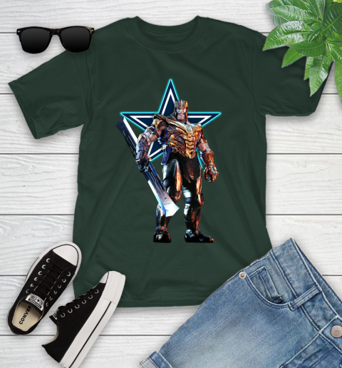 NFL Thanos Gauntlet Avengers Endgame Football Dallas Cowboys Youth T-Shirt 5