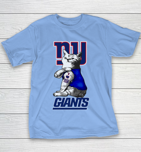 NFL Football My Cat Loves New York Giants Youth T-Shirt 9 NFL Football My Cat Loves New York Giants Youth T-Shirt - Image 9