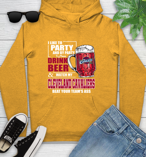 NBA Drink Beer and Watch My Cleveland Cavaliers Beat Your Team's Ass Basketball Youth Hoodie 2