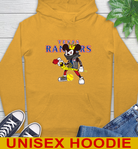 Texas Rangers MLB Baseball Mickey Peace Sign Sports Hoodie 3