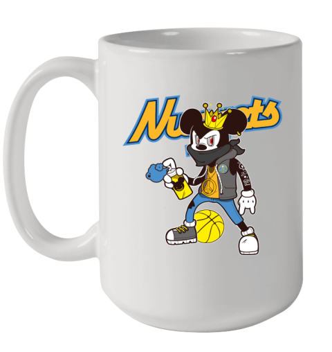 Denver Nuggets NBA Basketball Mickey Peace Sign Sports Ceramic Mug 15oz