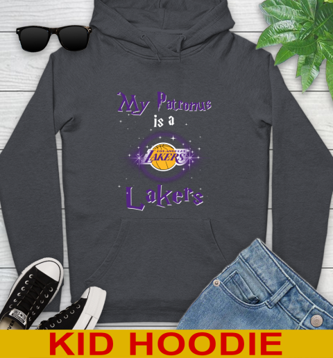 NBA Basketball Harry Potter My Patronus Is A Los Angeles Lakers Youth Hoodie - Image 10