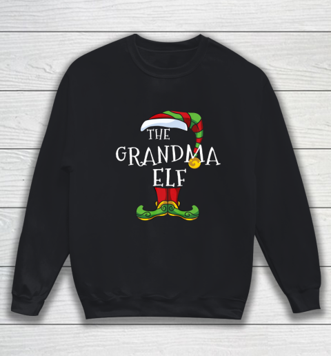 Grandma Elf Family Matching Christmas Group Gift Pajama Sweatshirt