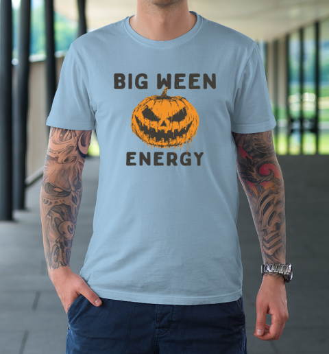 Halloween Pumpkin Head Big Ween Energy Spooky T-Shirt 5