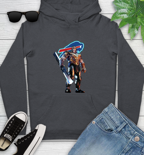 NFL Thanos Gauntlet Avengers Endgame Football Buffalo Bills Youth Hoodie 8
